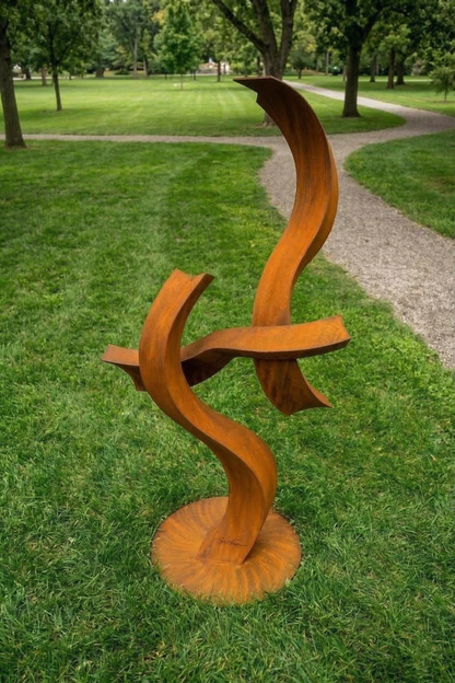 5.2 Ft Modern Metal Garden Sculpture | Handmade Custom Outdoor Yard & Landscape Art