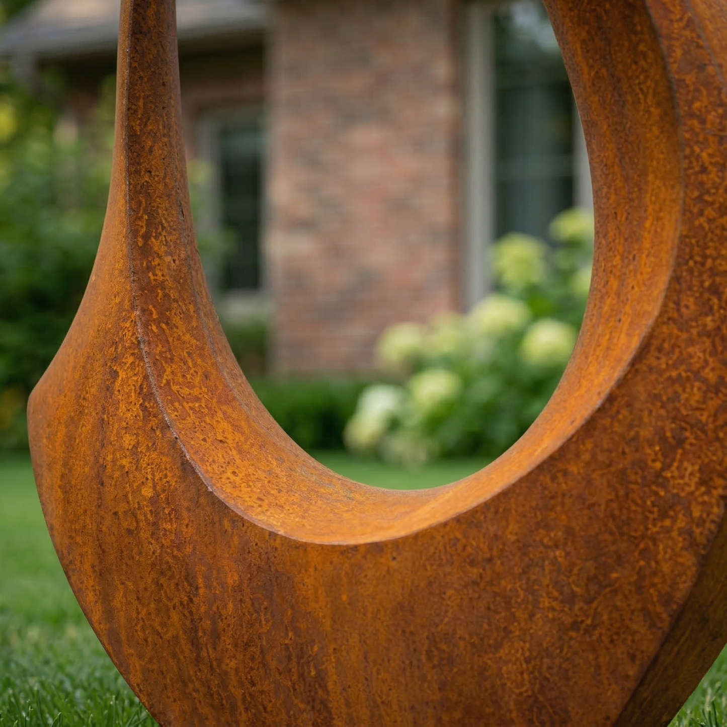 4.5 Ft Modern Rustic Metal Garden Sculpture | Handmade Custom Outdoor Metal Yard Art