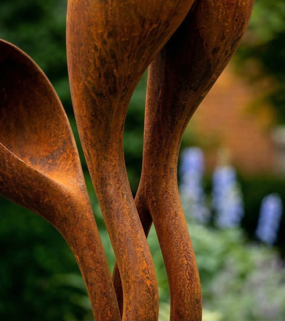 3 Ft Modern Rustic Metal Garden Sculpture | Handmade Custom Outdoor Yard & Landscape Art