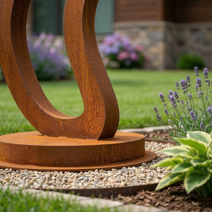 5.3 Ft Modern Metal Garden Sculpture | Handmade Custom Outdoor Yard Art