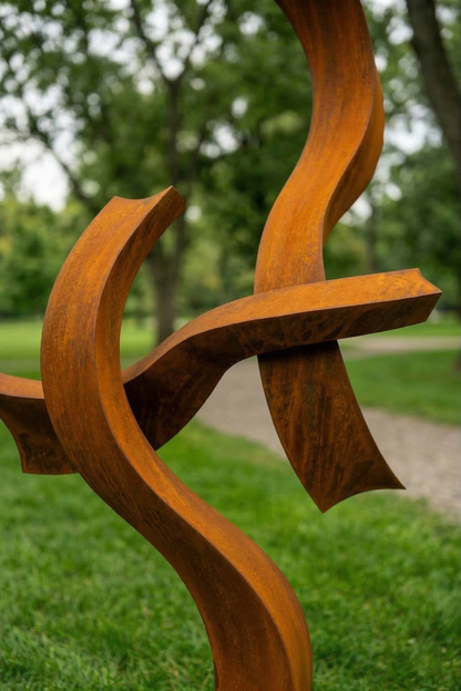 5.2 Ft Modern Metal Garden Sculpture | Handmade Custom Outdoor Yard & Landscape Art