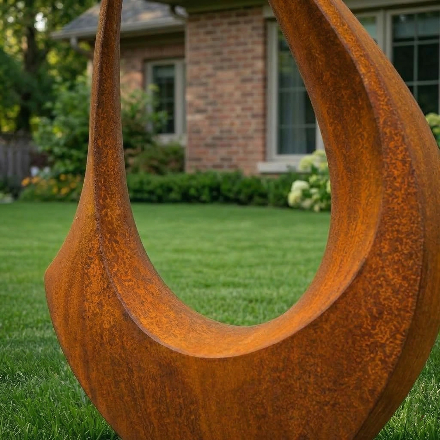 4.5 Ft Modern Rustic Metal Garden Sculpture | Handmade Custom Outdoor Metal Yard Art