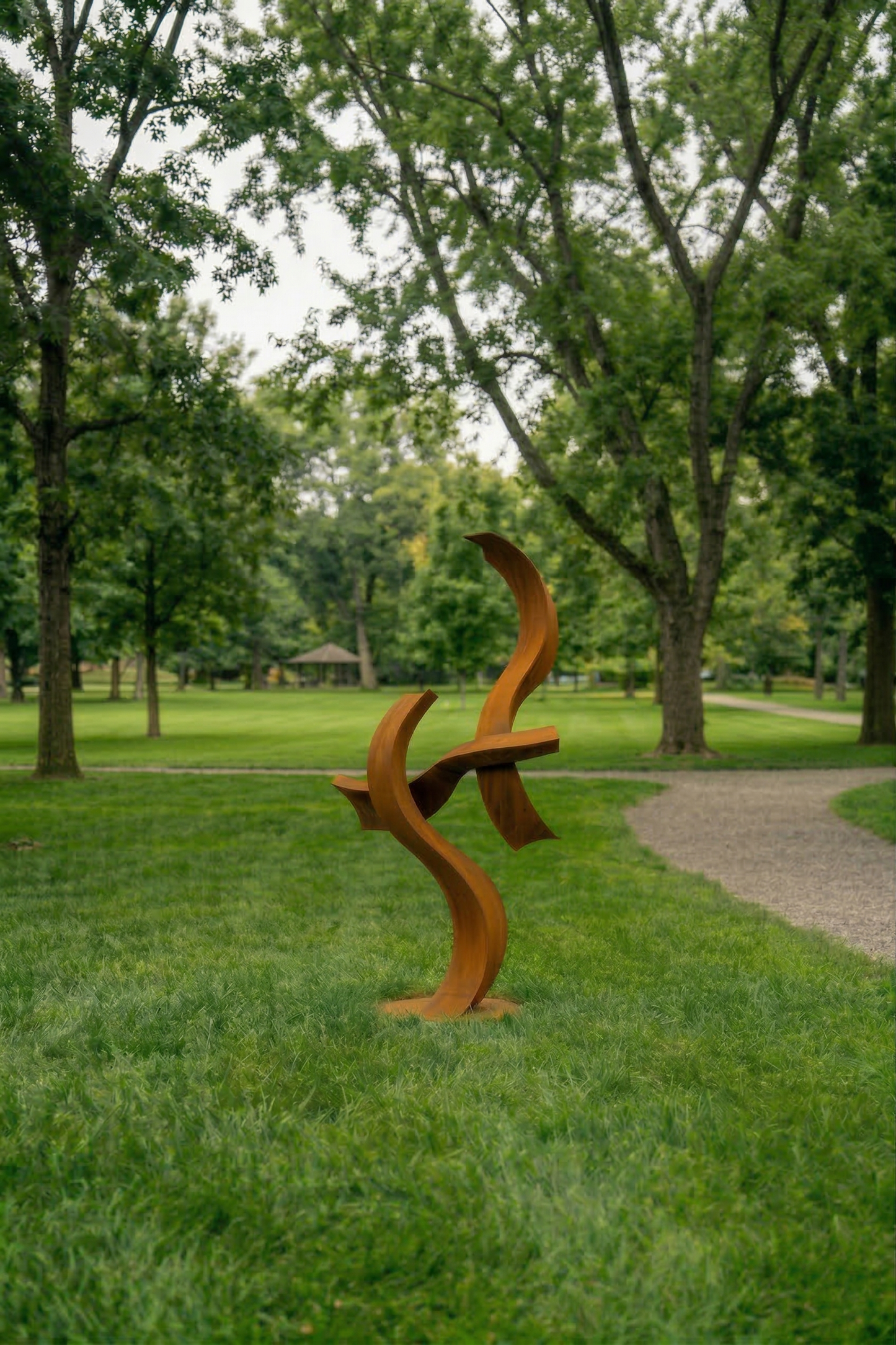 5.2 Ft Modern Metal Garden Sculpture | Handmade Custom Outdoor Yard & Landscape Art