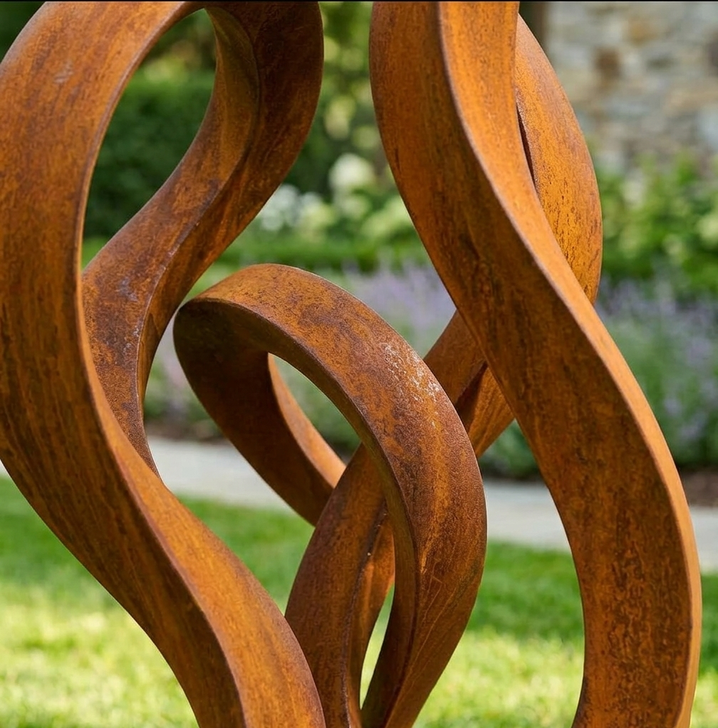 5.4 Ft Modern Abstract Metal Garden Sculpture | Handmade Custom Outdoor Yard & Landscape Art
