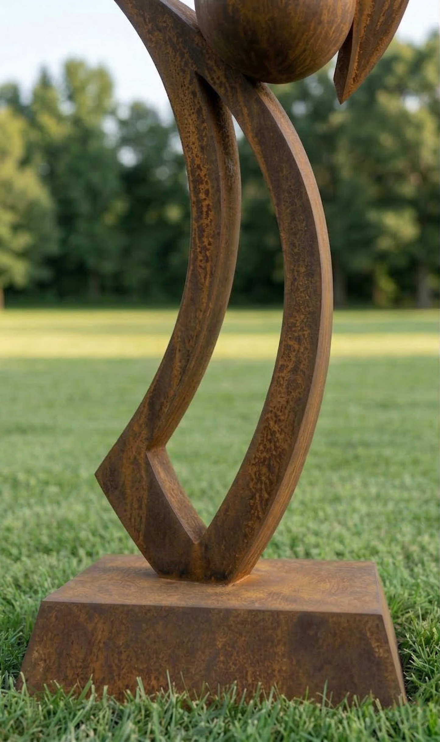 4.8 Ft Modern Rustic Metal Garden Sculpture | Handmade Custom Outdoor Yard & Landscape Art
