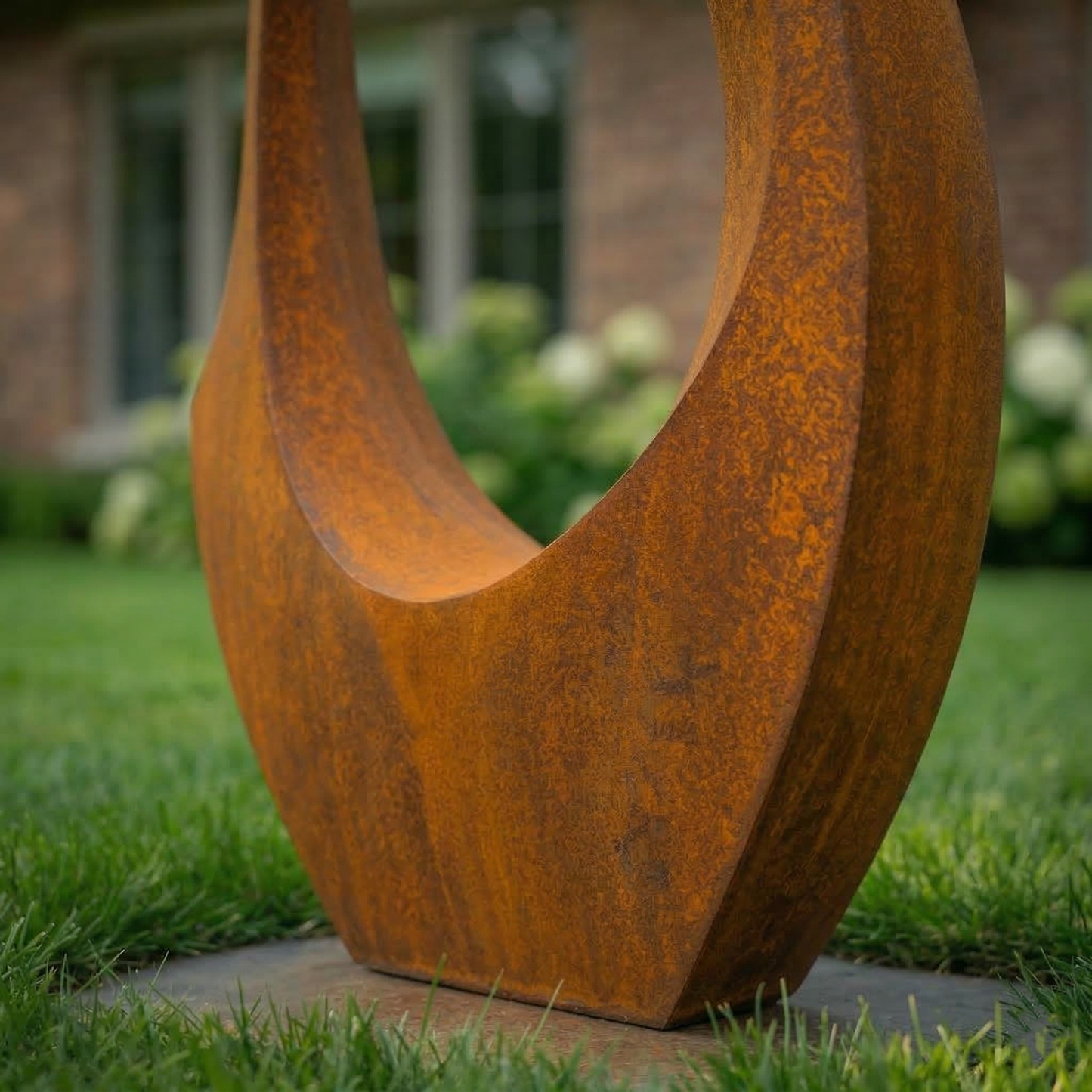 4.5 Ft Modern Rustic Metal Garden Sculpture | Handmade Custom Outdoor Metal Yard Art