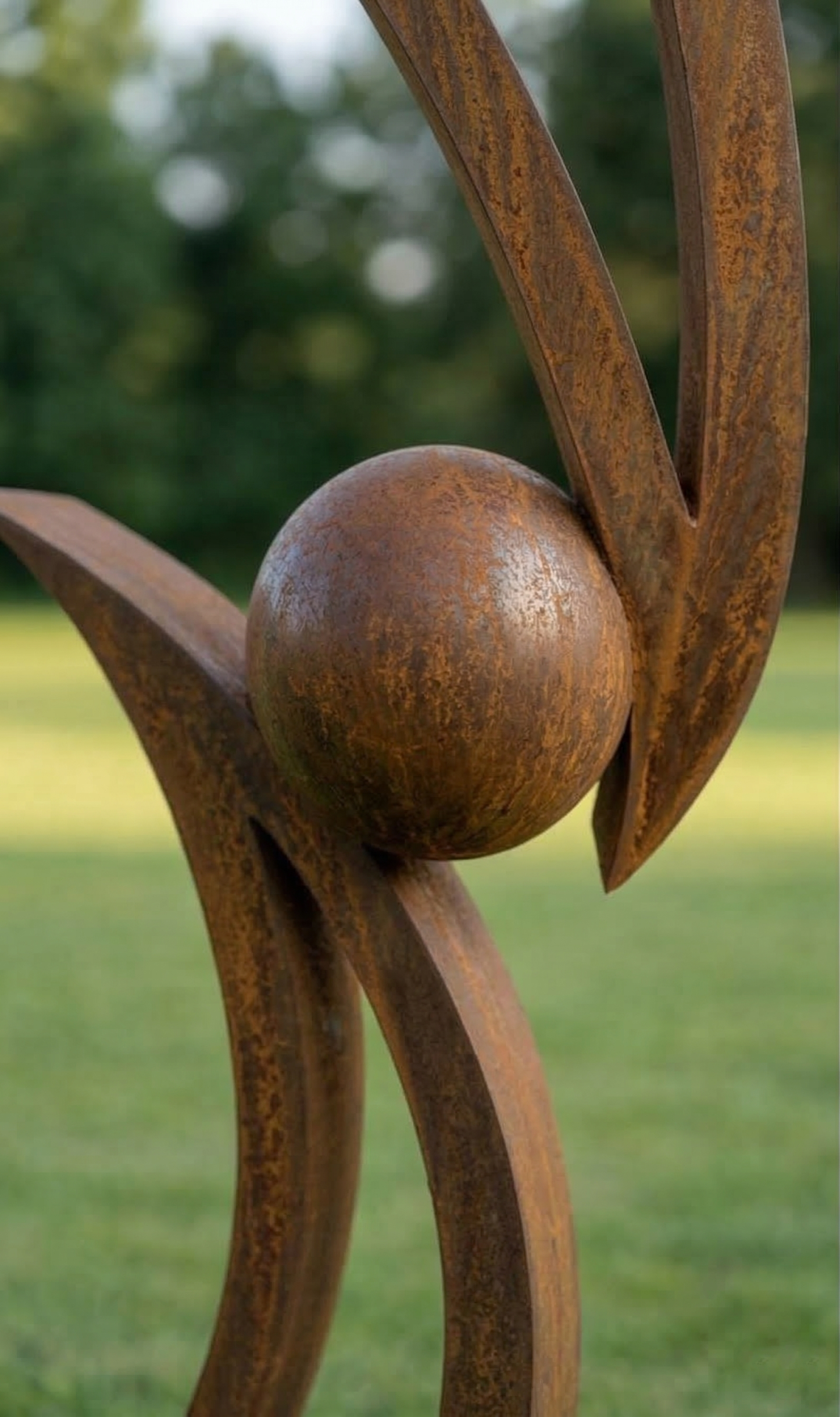 4.8 Ft Modern Rustic Metal Garden Sculpture | Handmade Custom Outdoor Yard & Landscape Art
