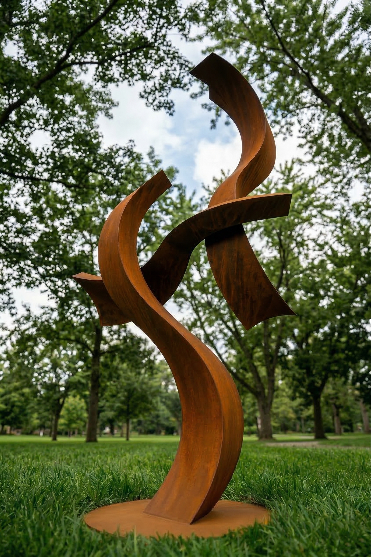 5.2 Ft Modern Metal Garden Sculpture | Handmade Custom Outdoor Yard & Landscape Art