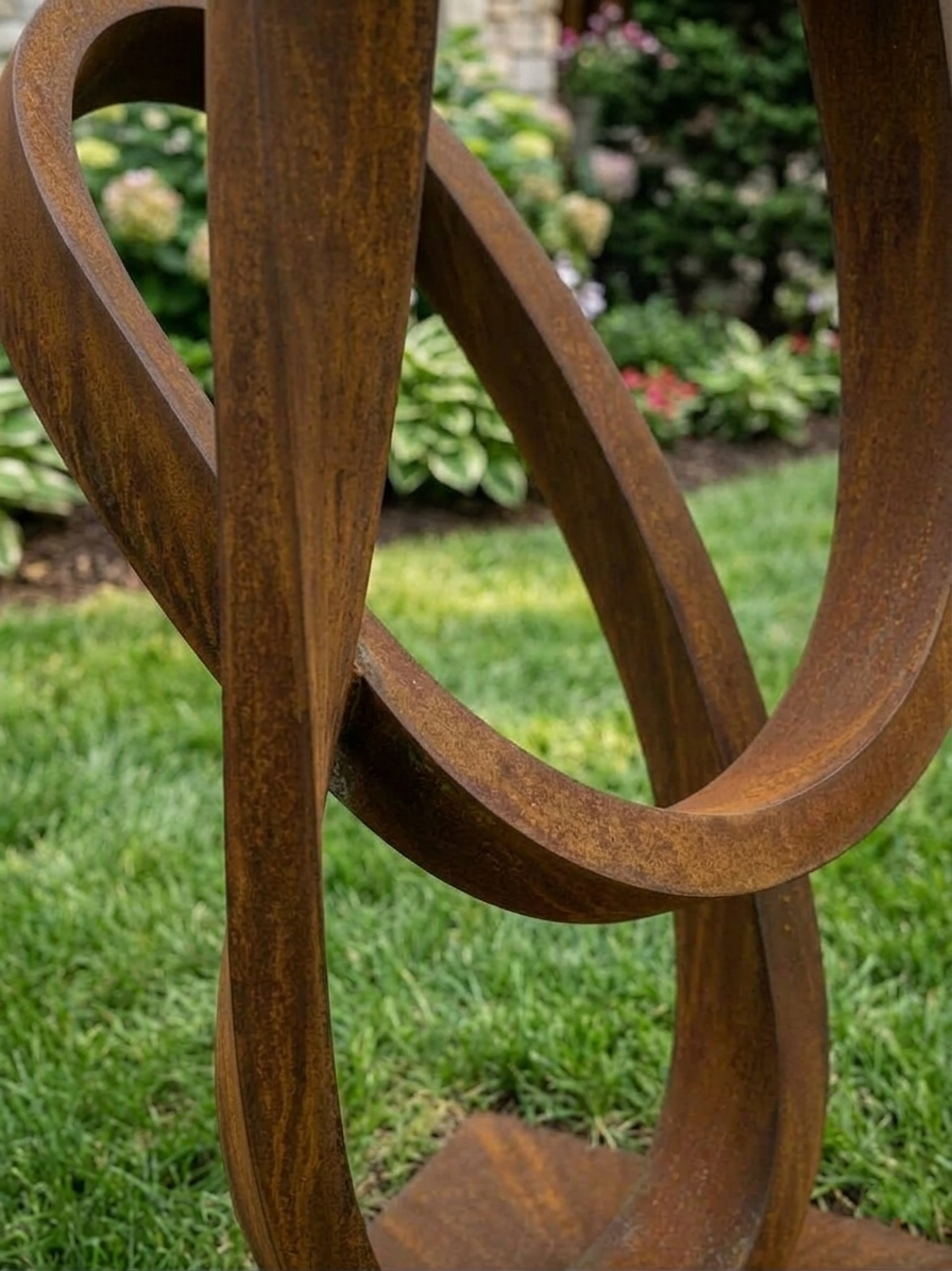 4.7 Ft Modern Metal Garden Sculpture | Handmade Custom Outdoor Yard & Landscape Art