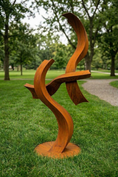 5.2 Ft Modern Metal Garden Sculpture | Handmade Custom Outdoor Yard & Landscape Art